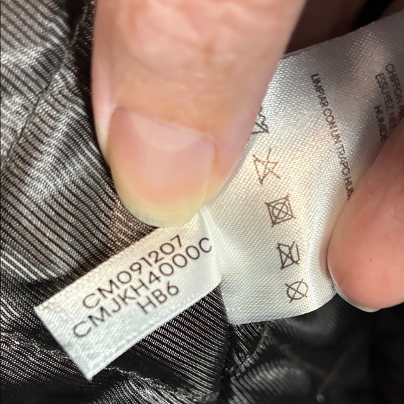 Calvin Klein Dark Brown Faux Leather Moto Jacket - Picture 11 of 16